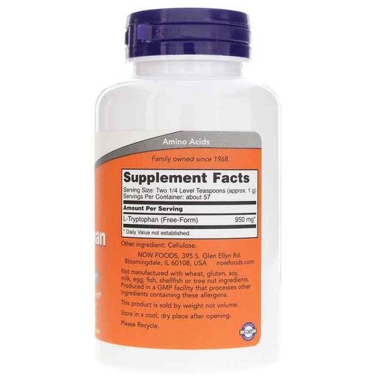 L-Tryptophan Powder, 2 Oz, NOW