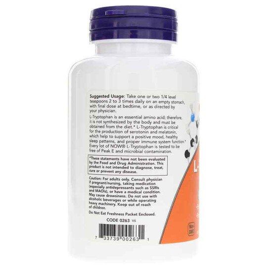 L-Tryptophan Powder, 2 Oz, NOW