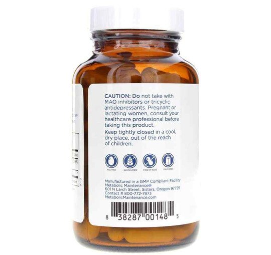L-Tyrosine 500 Mg, 100 Capsules, MTM