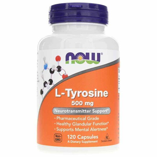 L-Tyrosine 500 Mg, 120 Capsules, NOW