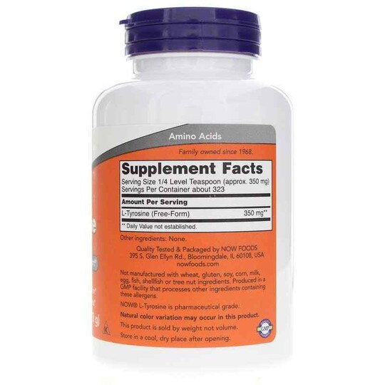 L-Tyrosine Pure Powder, 4 Oz, NOW