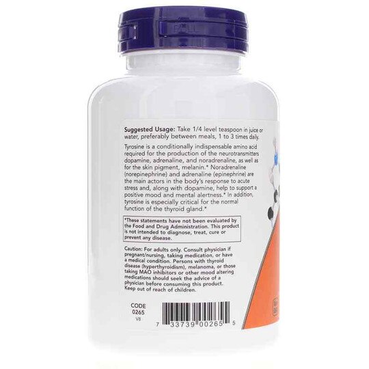 L-Tyrosine Pure Powder, 4 Oz, NOW