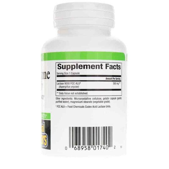 Lactase Enzyme 9000 FCC ALU, 60 Capsules, NF