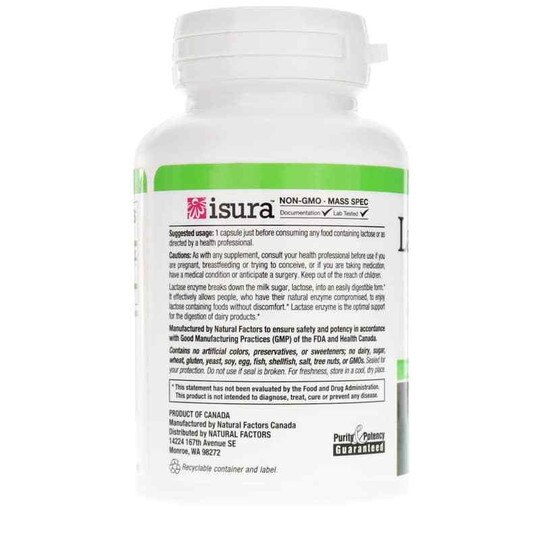 Lactase Enzyme 9000 FCC ALU, 60 Capsules, NF