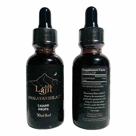 Lajit Himalayan Shilajit Liquid Drops, 1 Oz, LGD