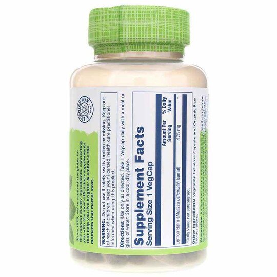 Lemon Balm 475 Mg, 100 Veg Capsules, SLR