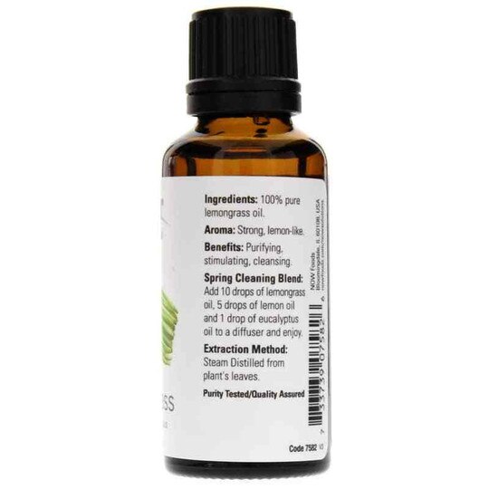 Lemongrass Essential Oil, 1 Oz, NOW