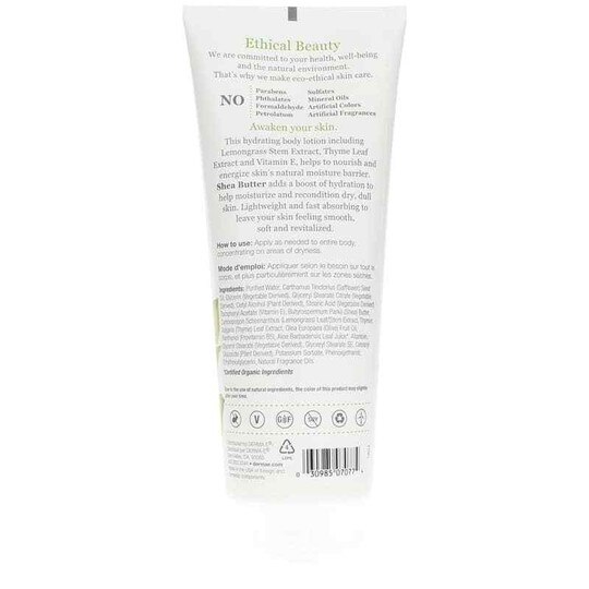 Lemongrass & Thyme Restoring Shea Body Lotion, 8 Oz, DRE