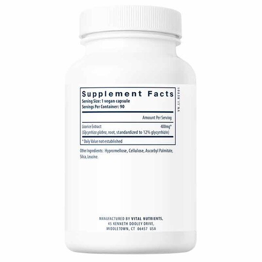 Licorice Root Extract 400 Mg, 90 Capsules, VTN