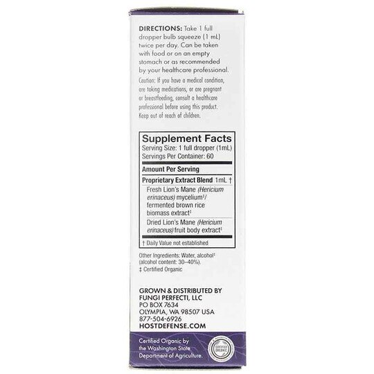 Lion's Mane Extract Memory & Nerve Support, 2 Oz, HDF