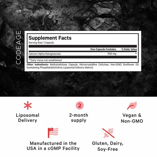 Liposomal Calcium AKG, 60 Capsules, CDE