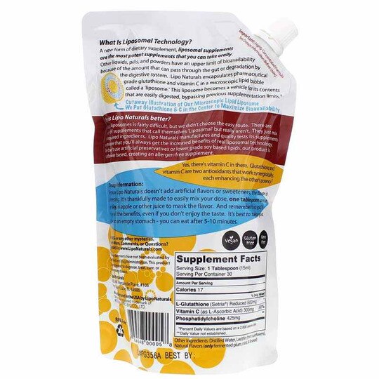 Liposomal Glutathione Antioxidant Complex, 15 Oz, LNT