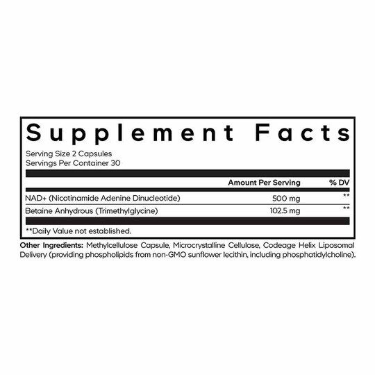 Liposomal NAD+, 60 Capsules, CDE