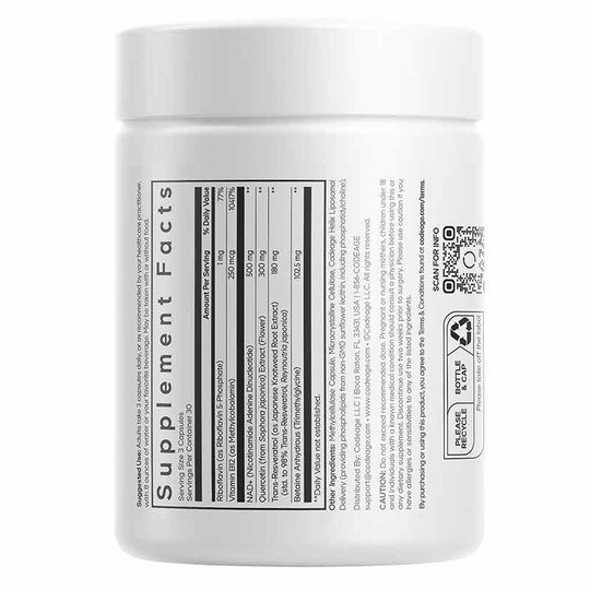 Liposomal NAD+ Ultra, 90 Capsules, CDE