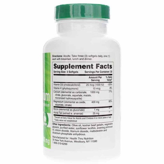 Liquid Calcium with Vitamin D3 & Magnesium, 100 Softgels, HTN
