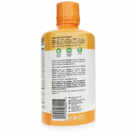 Liquid Multivitamin & Mineral Complex, Country Life