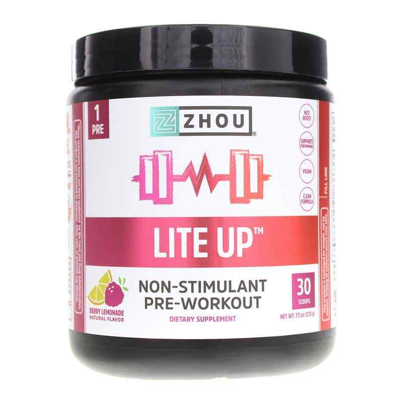 Lite up non stimulant pre workout zhou nutrition