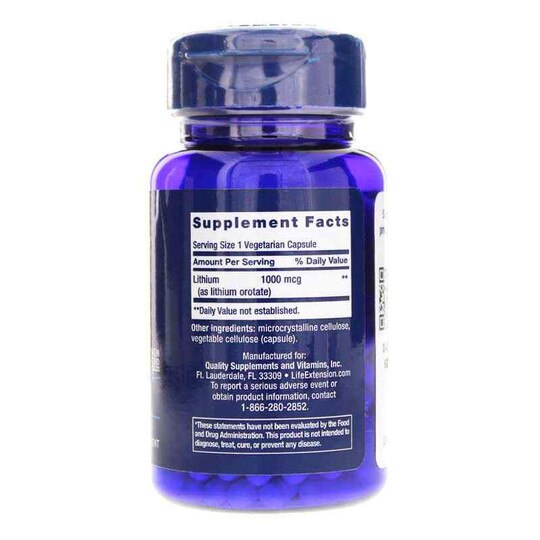 Lithium 1000 Mcg, 100 Veg Capsules, LFE