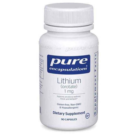 Lithium (orotate) 1 Mg, 90 Capsules, PEC