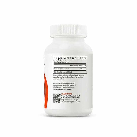 Lithium Orotate 5 Mg, 100 Veg Capsules, SKH