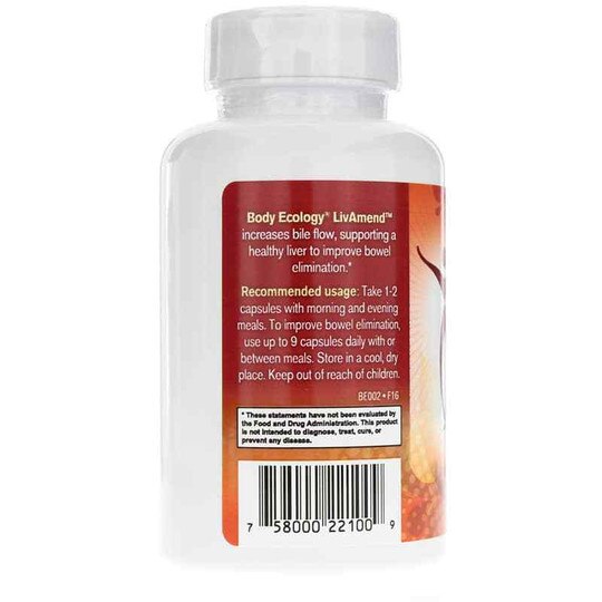 LivAmend Liver Detox, 120 Veg Capsules, BOE