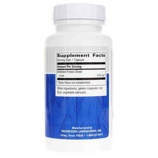 Livatrate 475 Mg Raw Liver Concentrate, 100 Capsules, PGL