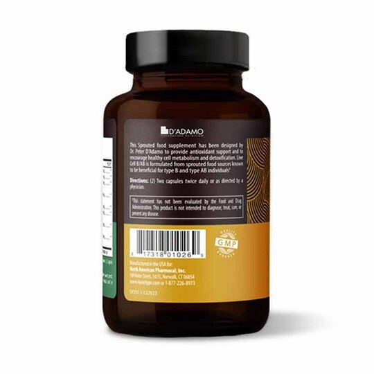 Live Cell Type B & AB, 90 Veg Capsules, DAPN