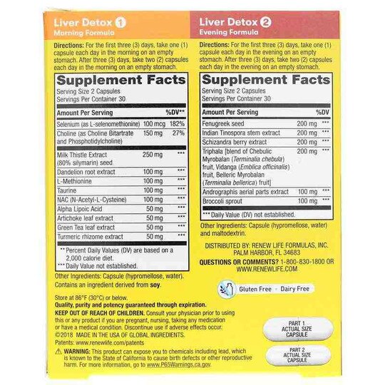 Liver Detox Organ Cleansing Program, 2 Products, RNL