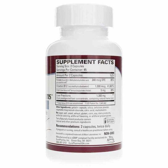 Liver Fractions Heme Iron, 90 Capsules, TNT