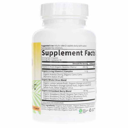 Living Vitamin C Organic, 60 Caplets, GOL
