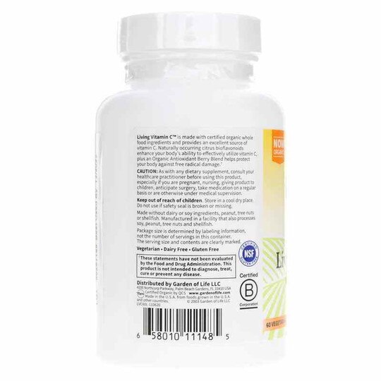 Living Vitamin C Organic, 60 Caplets, GOL