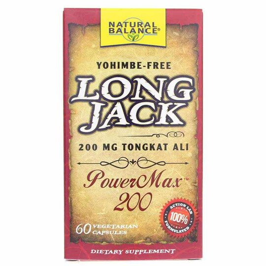 Long Jack PowerMax 200, 60 Veg Capsules, NBL