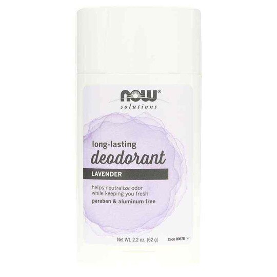 Long-Lasting Deodorant Stick Lavender, 2.2 Oz, NOW