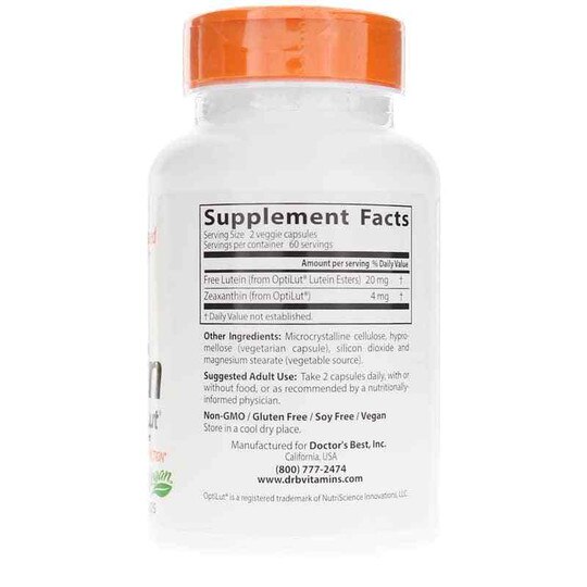 Lutein with OptiLut 10 Mg, 120 Veg Capsules, DRB