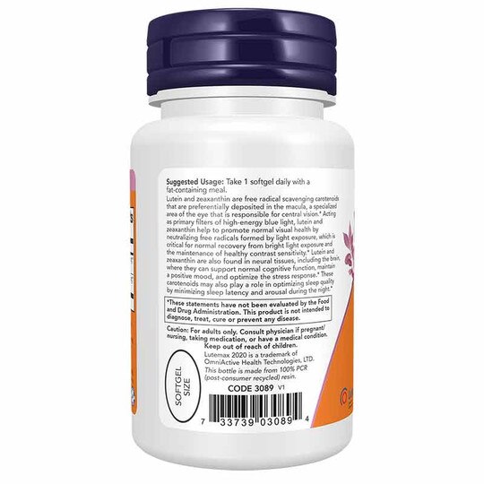 Lutein & Zeaxanthin, 120 Softgels, NOW