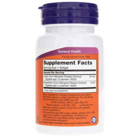 Lutein & Zeaxanthin, 60 Softgels, NOW