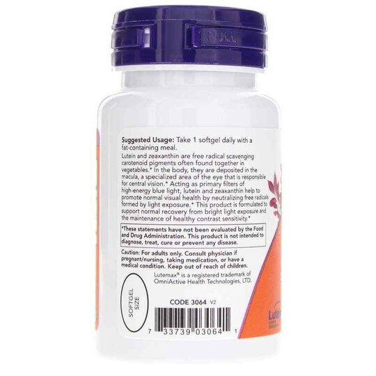 Lutein & Zeaxanthin, 60 Softgels, NOW