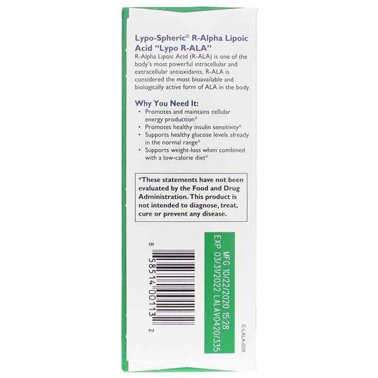 Lypo-Spheric R-ALA, 30 Pack(s), LOL