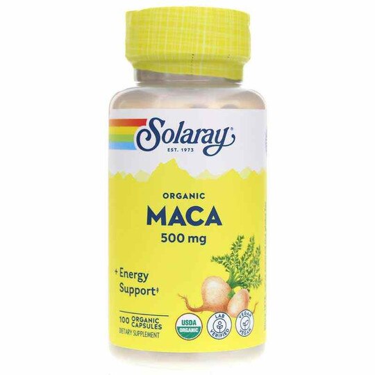 Maca 500 Mg, Organically Grown Formula, 100 Capsules, SLR
