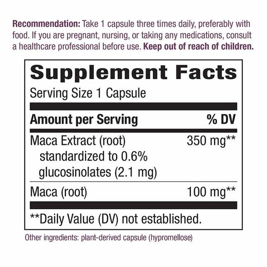 Maca Standardized, 60 Capsules, NWA