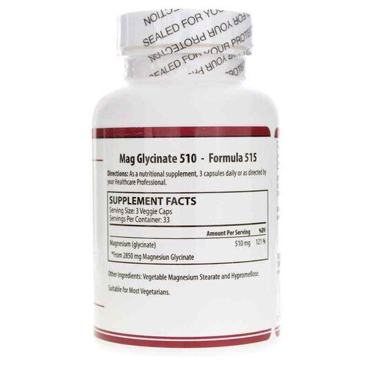 Mag Glycinate 510, 100 Veg Capsules, BSP
