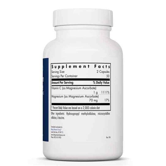 Magnesium Ascorbate Buffered Vitamin C, 100 Veg Capsule, ARG
