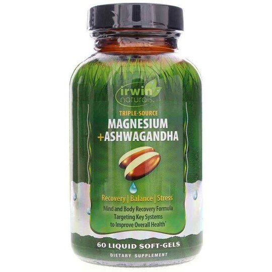 Magnesium + Ashwagandha, 60 Liquid Softgels, IRN