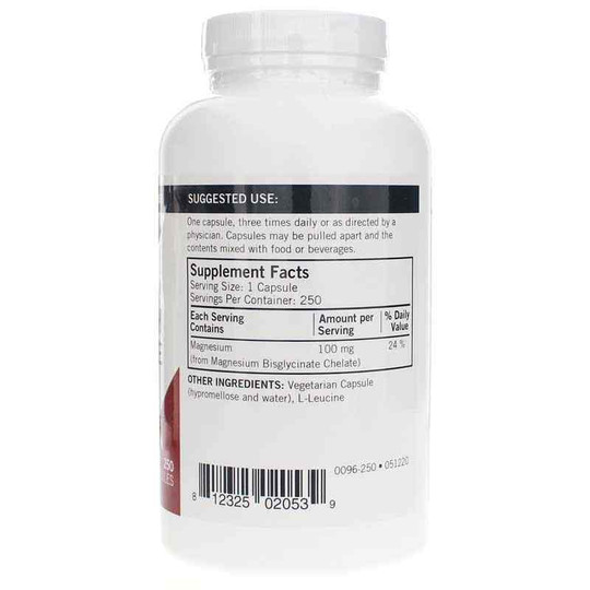 Magnesium Bisglycinate Chelate, 250 Capsules, KRK