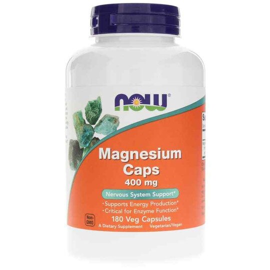 Magnesium Caps 400 Mg, 180 Veg Capsules, NOW