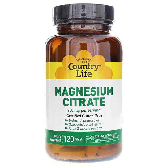 Magnesium Citrate 250 Mg, 120 Tablets, CTL
