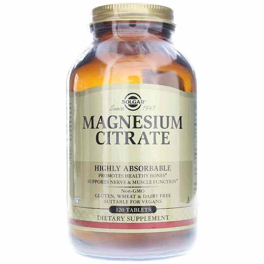 Magnesium Citrate California Only, 120 Tablets, SLG