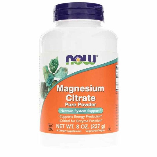 Magnesium Citrate Pure Powder, 8 Oz, NOW