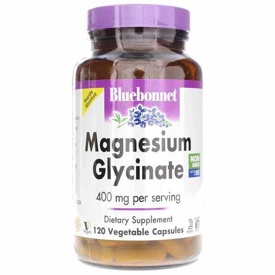 Magnesium Glycinate 400 Mg, Bluebonnet