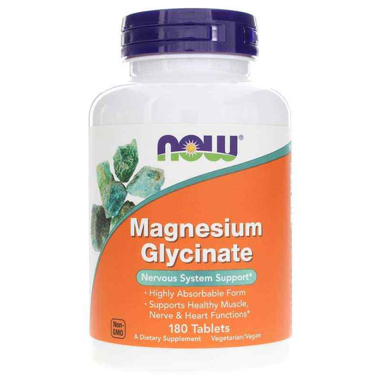 Magnesium Glycinate, 180 Tablets, NOW